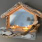 Driftwood Mirror with School of Fish & 2 Tea Lights - Drift Craft by Jo