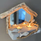 Driftwood Mirror with School of Fish & 2 Tea Lights - Drift Craft by Jo