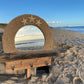 Driftwood Mirror with Shelf, Starfish, Rope and Coat Hooks - Drift Craft by Jo