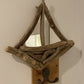 Driftwood Sail Boat Mirror with Hooks - Drift Craft by Jo