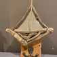 Driftwood Sail Boat Mirror with Hooks - Drift Craft by Jo