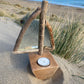 Driftwood Sailboat Tea Light Holder with Mirror Sail - Drift Craft by Jo