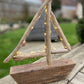 Driftwood Sailing Boat Mirror with Lights - Drift Craft by Jo