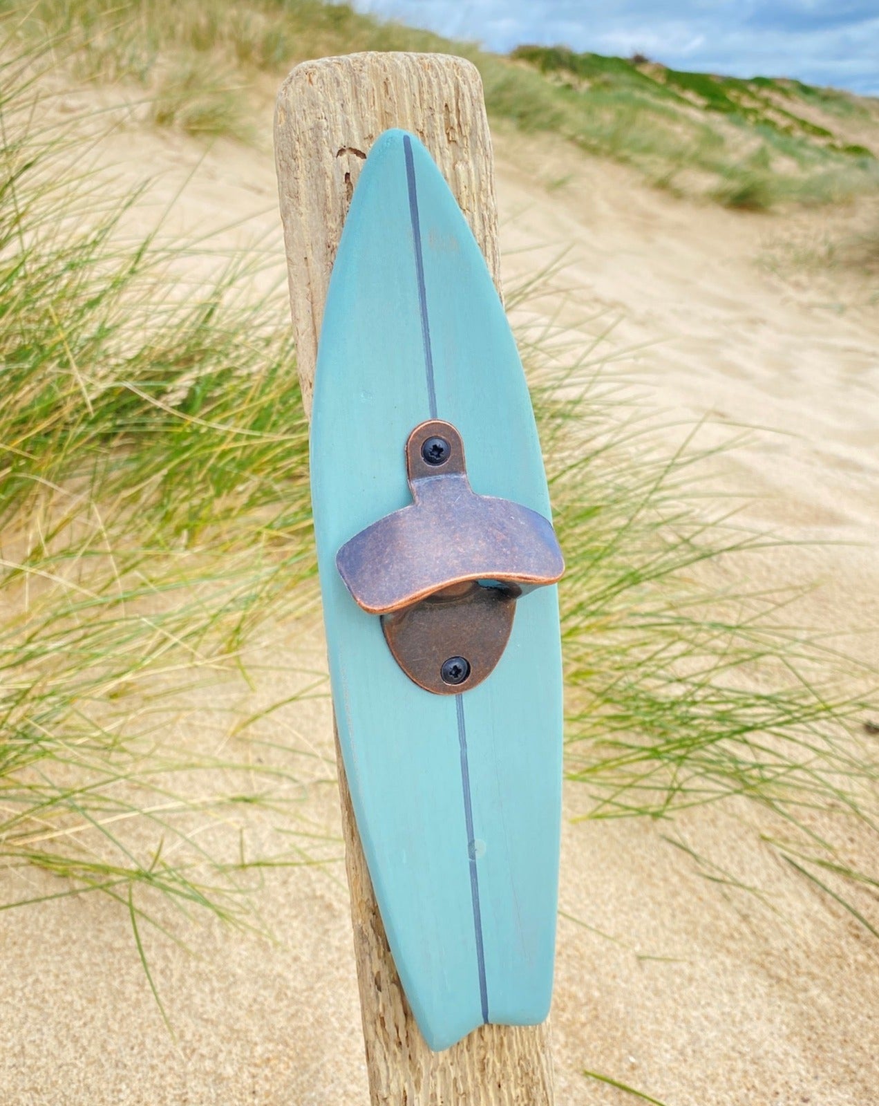 Driftwood Surfboard Magnetic Bottle Opener - Various Calm colours - Drift Craft by Jo
