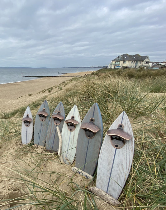 Driftwood Surfboard Magnetic Bottle Opener - Various Calm colours - Drift Craft by Jo