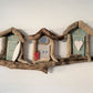 Driftwood Triple Beach Huts - Aqua / Grey / Aqua - Drift Craft by Jo