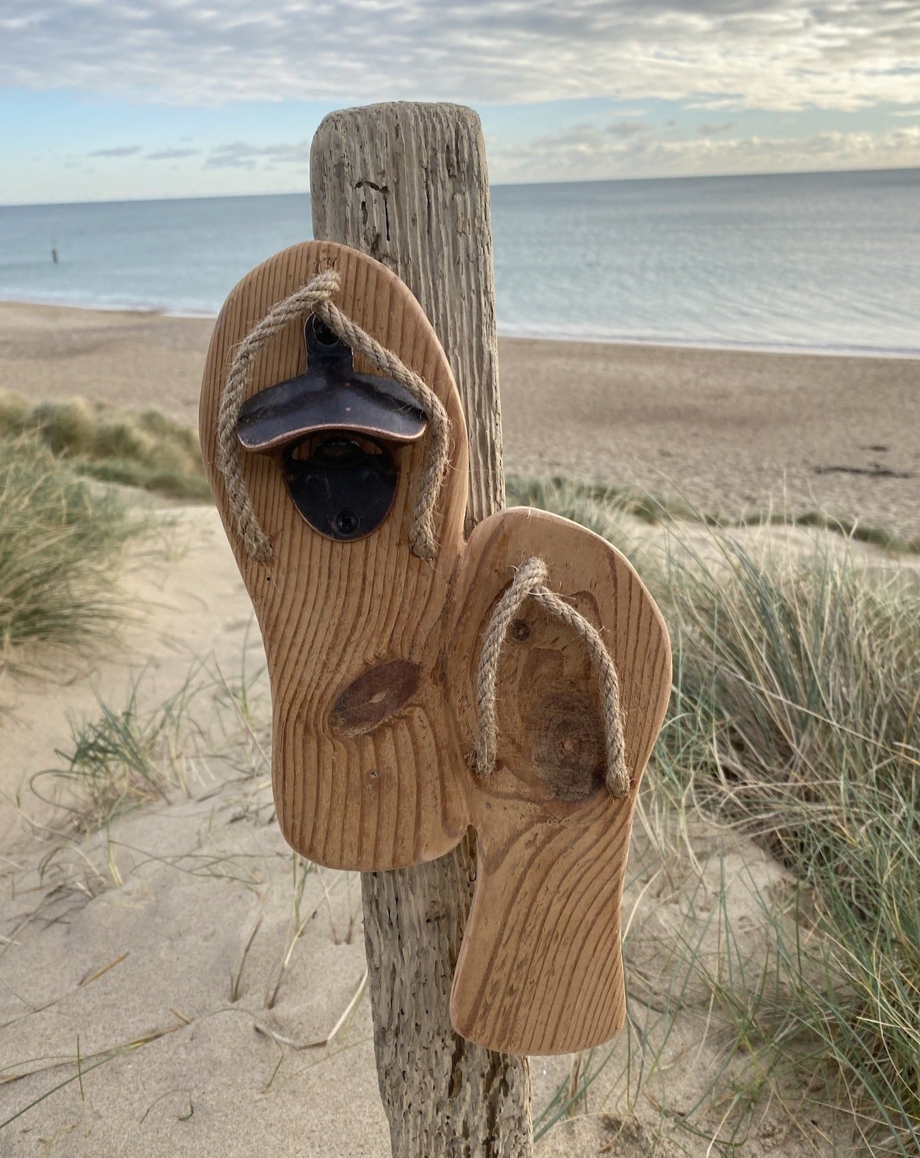 Flip Flop Bottle Opener with Magnetic Lid Catcher - Pair - Drift Craft by Jo