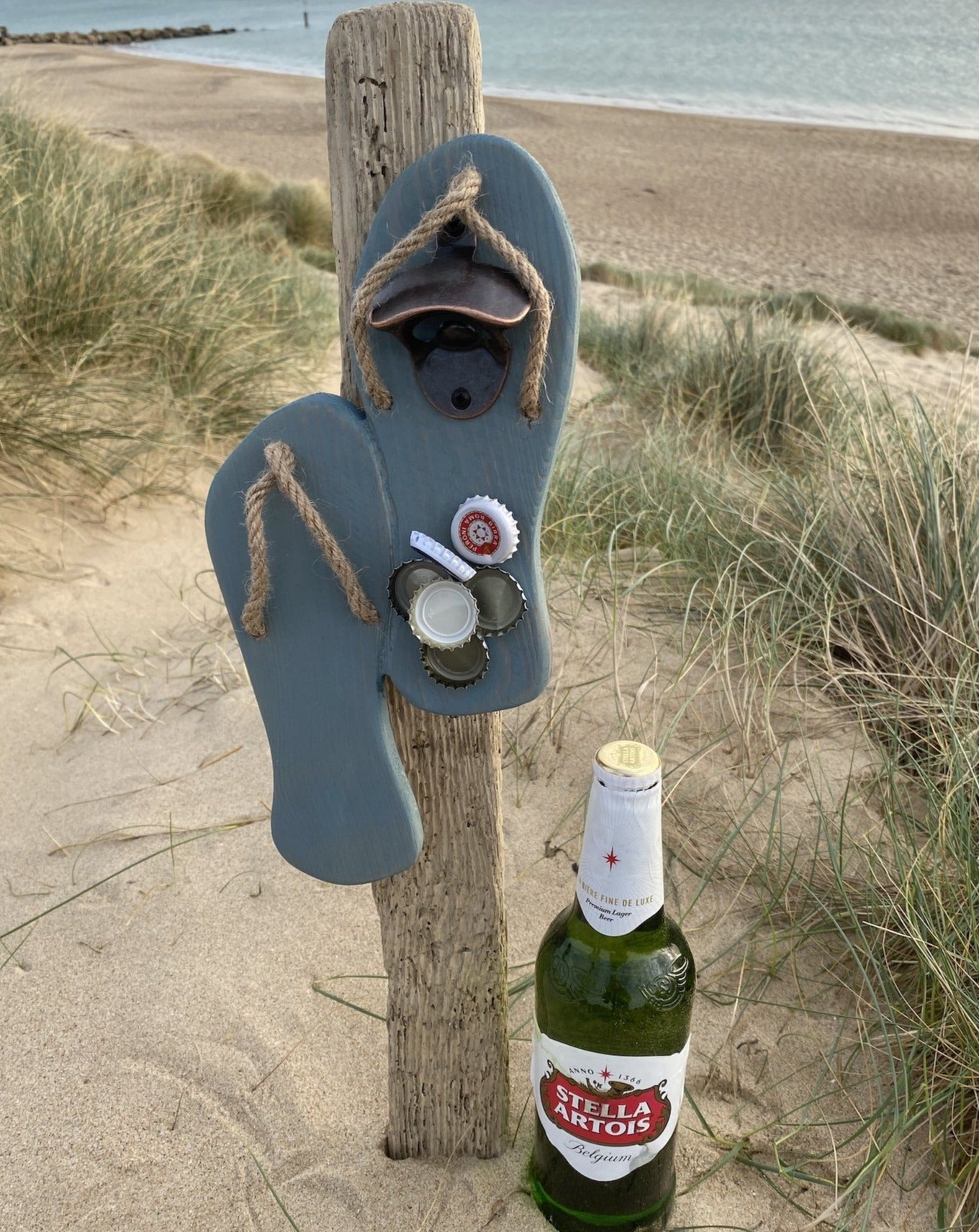 Flip Flop Bottle Opener with Magnetic Lid Catcher - Pair - Drift Craft by Jo