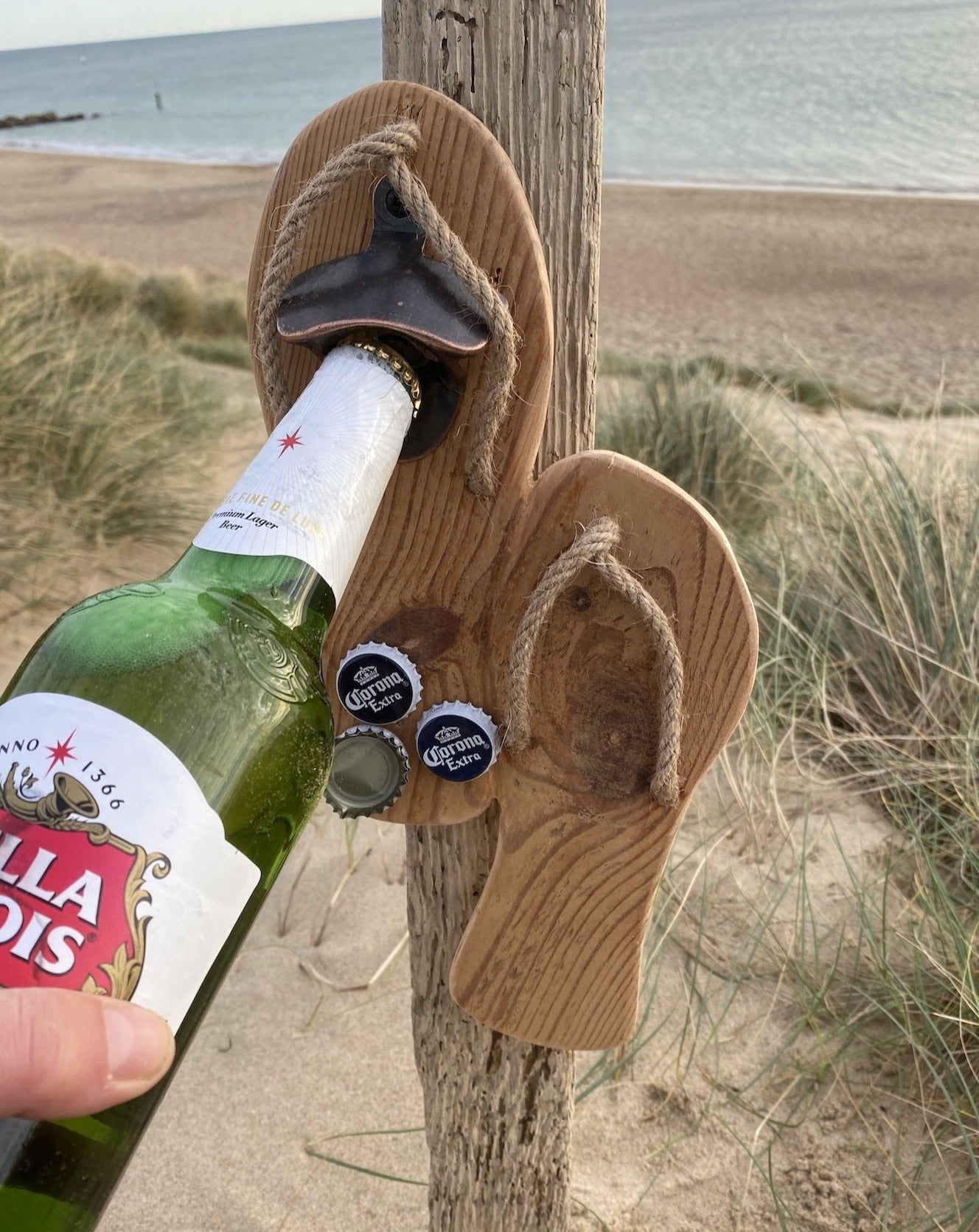 Flip Flop Bottle Opener with Magnetic Lid Catcher - Pair - Drift Craft by Jo