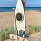 Paddleboard Driftwood Key hooks - Green with Navy Flip Flops, Mirror and Starfish - Drift Craft by Jo