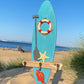 Paddleboard Driftwood Key hooks - Turquiose with Flipflops and Lifebouy - Drift Craft by Jo
