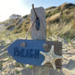 Rustic beach sign with starfish - Drift Craft by Jo