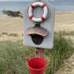 Rustic Driftcraft Bottle Opener - Grey with Lifebuoy and red bucket - Drift Craft by Jo