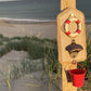Rustic Driftwood Bottle Opener - Grey with lifebouy - Red Bucket - Drift Craft by Jo