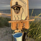Rustic Driftwood Bottle Opener - Light blue - Cheers with Pale Blue Bucket and Cork Screw - Drift Craft by Jo