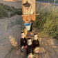Rustic Driftwood Bottle Opener - Light blue - Cheers with Pale Blue Bucket and Cork Screw - Drift Craft by Jo