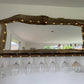 Rustic Driftwood Gin Bar Mirror with Lights - large - Drift Craft by Jo