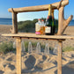 Rustic Driftwood Gin Bar Mirror with Lights - Made to Order - Drift Craft by Jo