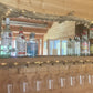Rustic Driftwood Gin Bar Mirror with Lights - Made to Order - Drift Craft by Jo
