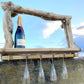 Rustic Driftwood Gin Bar Mirror with Lights - Made to Order - Drift Craft by Jo