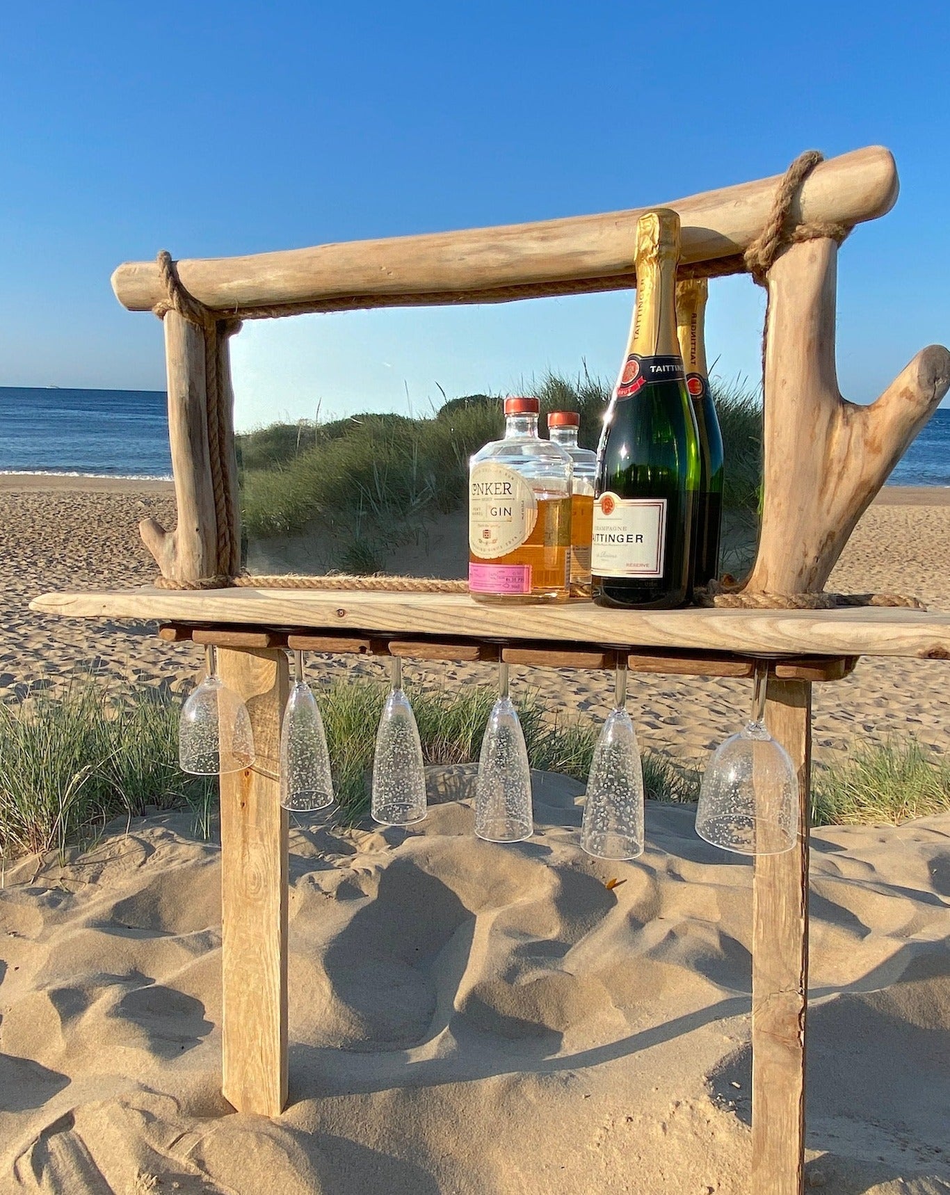 Rustic Driftwood Mirror Bar - Medium - Drift Craft by Jo