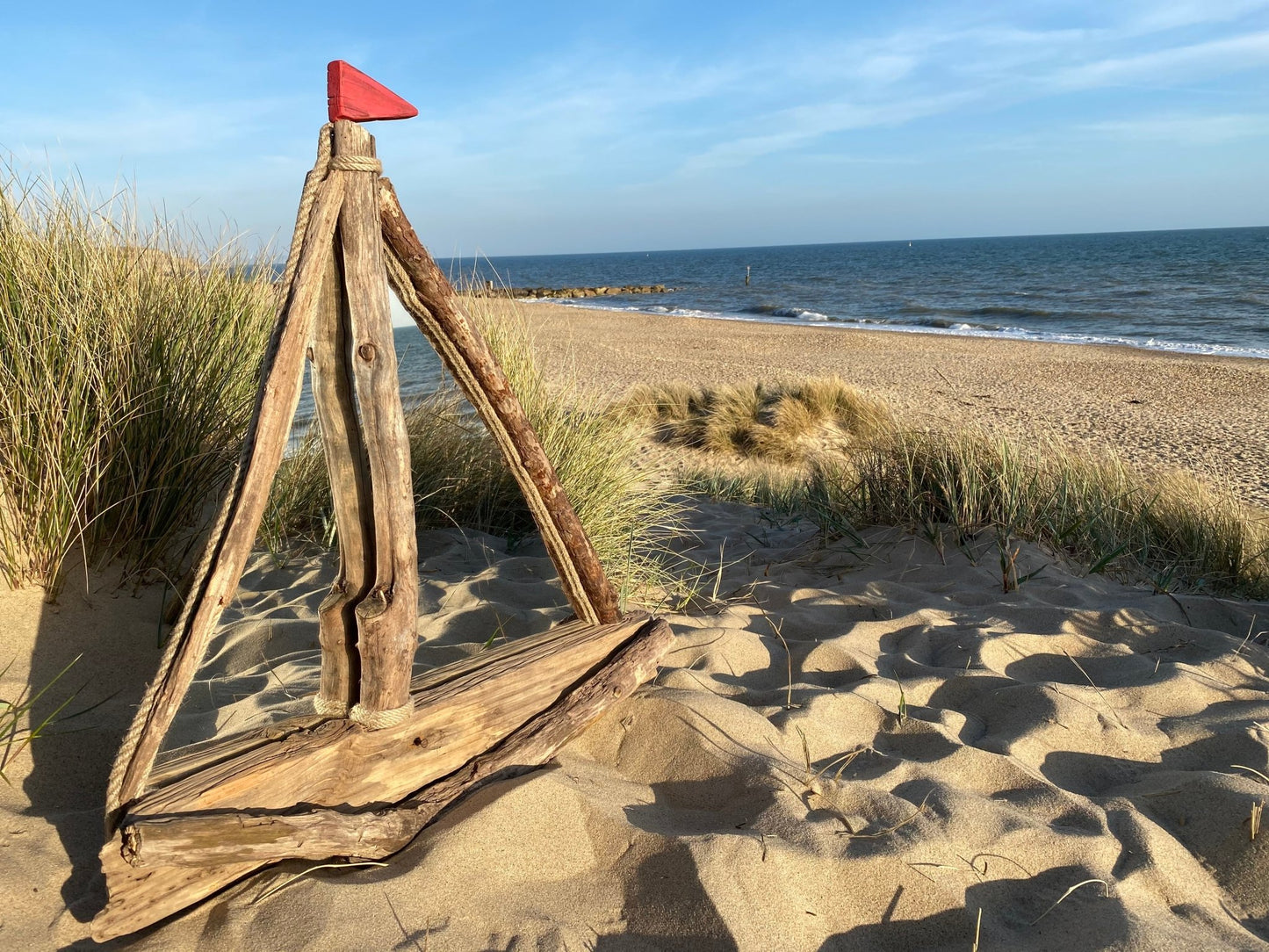 Rustic Driftwood Sail boat mirror - large - Drift Craft by Jo