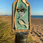 Rustic Fishing Beer Bottle Opener with Silver Bucket - Beach Hut Blue - Drift Craft by Jo