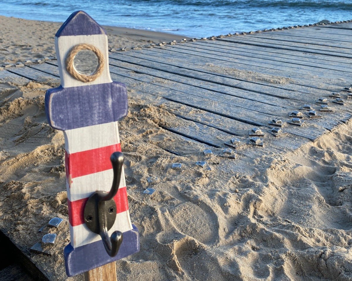 Rustic Lighthouse Coat Hooks - Drift Craft by Jo