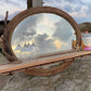 Rustic Oval Driftwood Gin Bar Mirror with Lights - Drift Craft by Jo