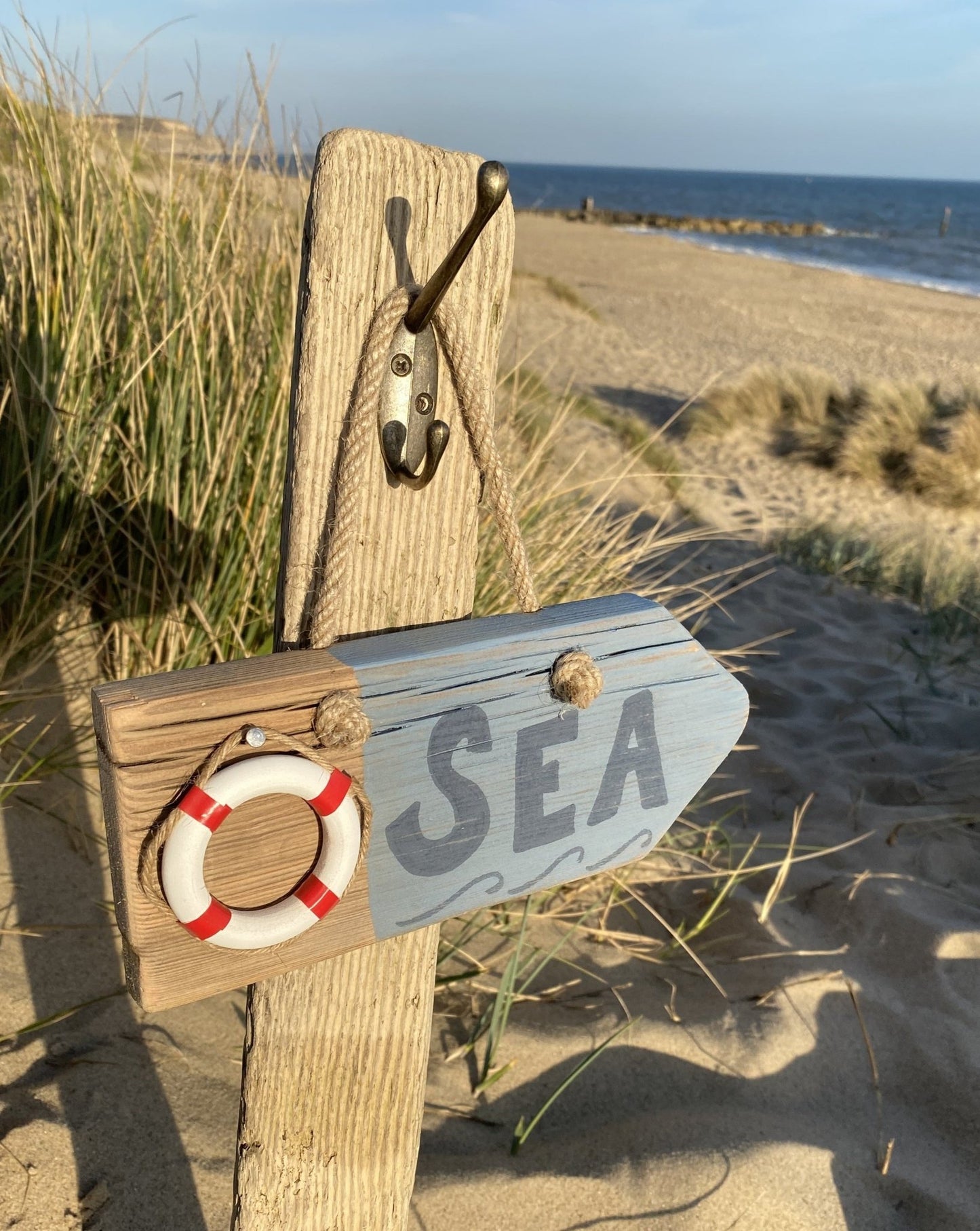 Rustic Sea sign with lifebuoy - Drift Craft by Jo