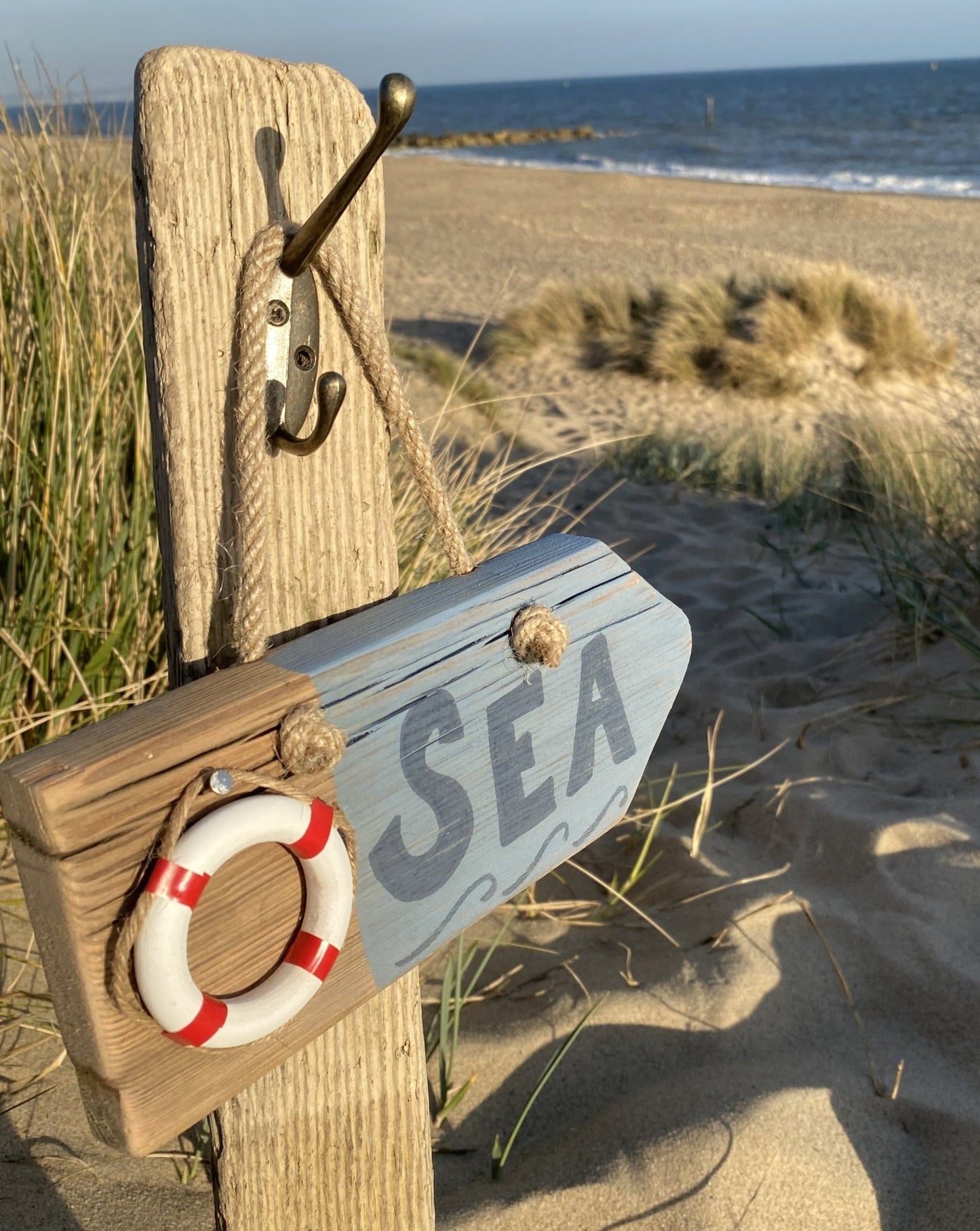 Rustic Sea sign with lifebuoy - Drift Craft by Jo