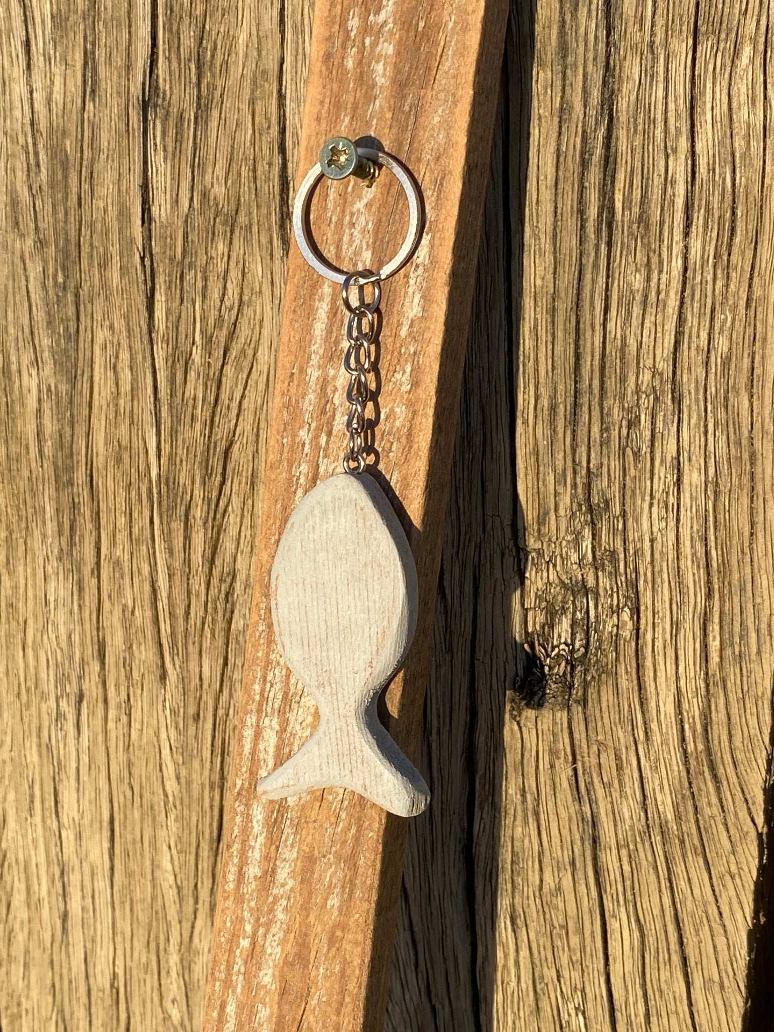 Rustic Wooden Beach Themed Keyrings - Drift Craft by Jo