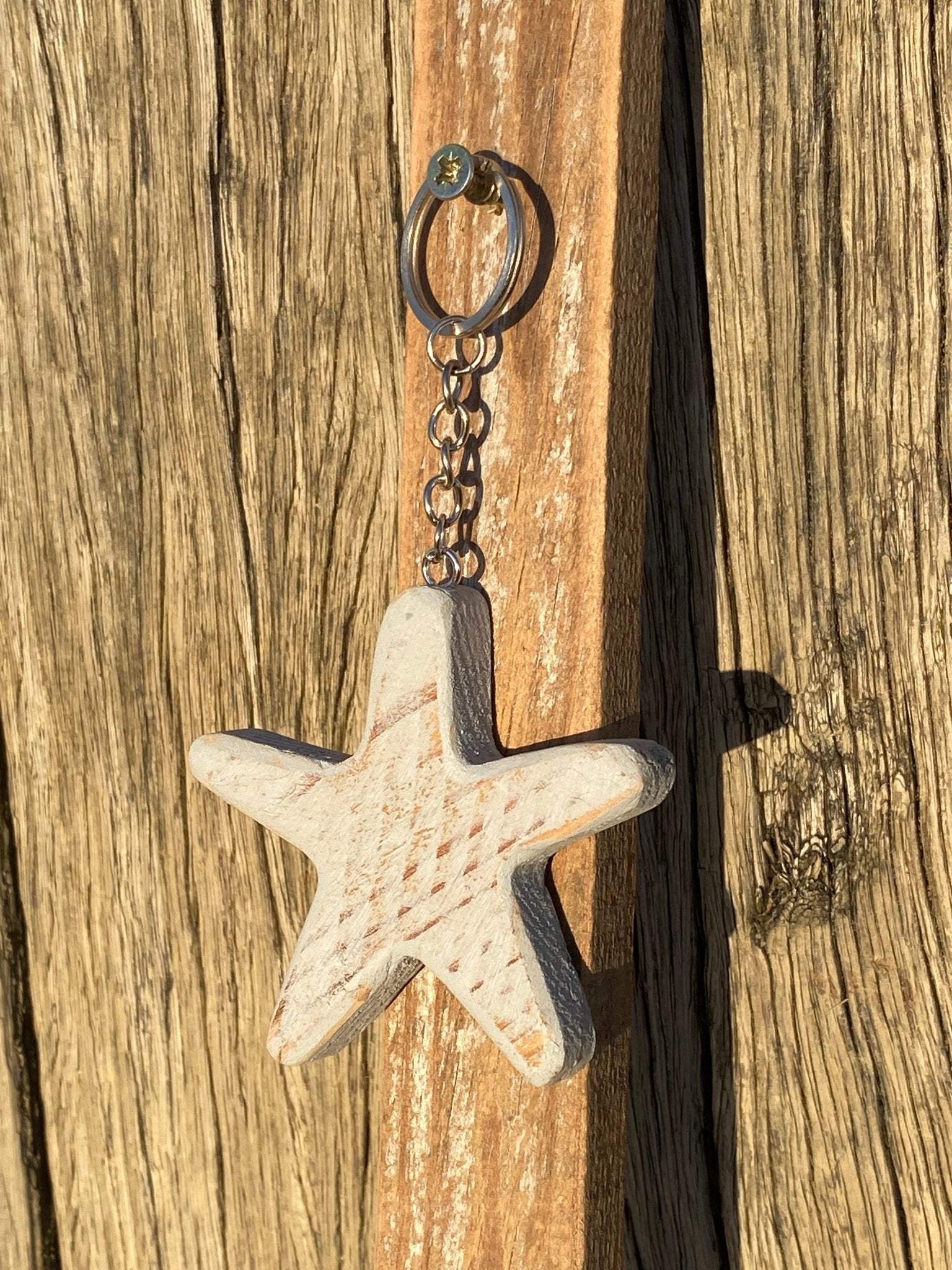 Rustic Wooden Beach Themed Keyrings - Drift Craft by Jo