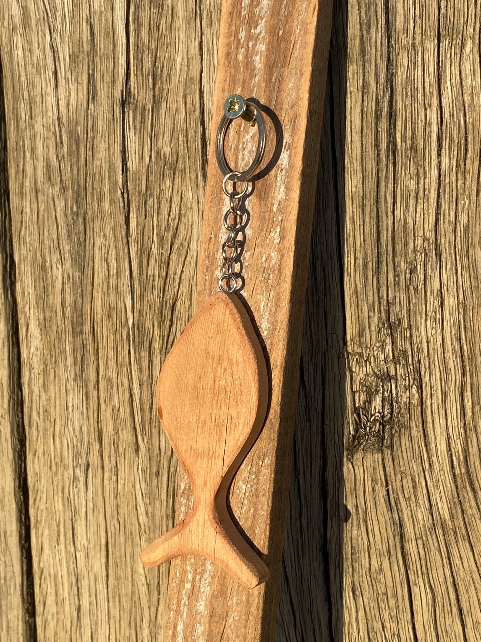 Rustic Wooden Beach Themed Keyrings - Drift Craft by Jo