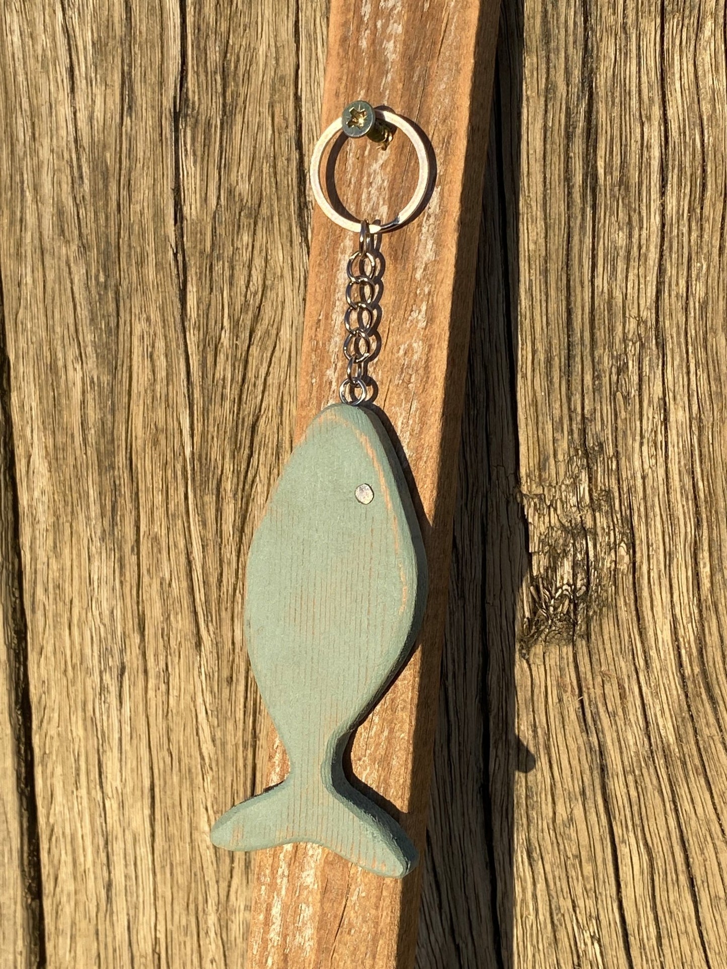 Rustic Wooden Beach Themed Keyrings - Drift Craft by Jo