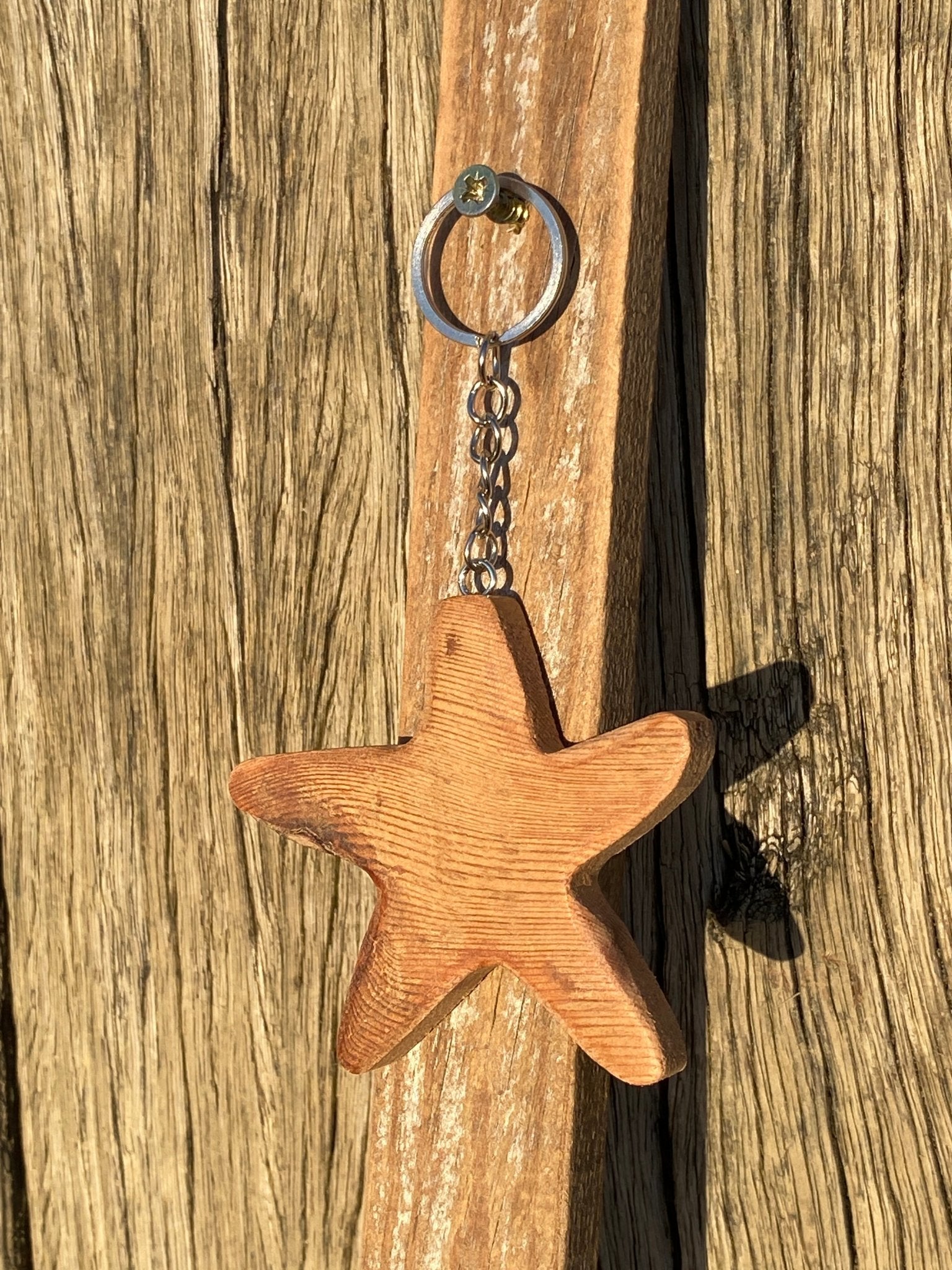 Rustic Wooden Beach Themed Keyrings - Drift Craft by Jo