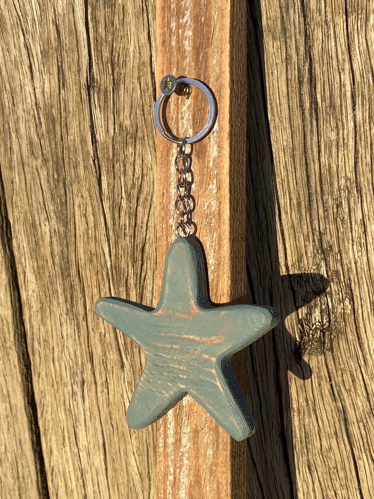 Rustic Wooden Beach Themed Keyrings - Drift Craft by Jo