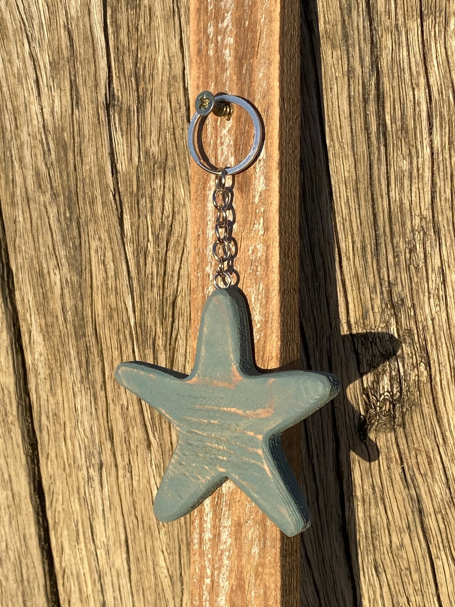 Rustic Wooden Beach Themed Keyrings - Drift Craft by Jo