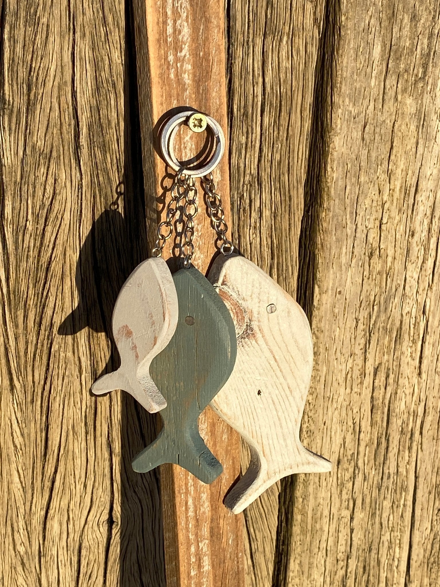 Rustic Wooden Beach Themed Keyrings - Drift Craft by Jo