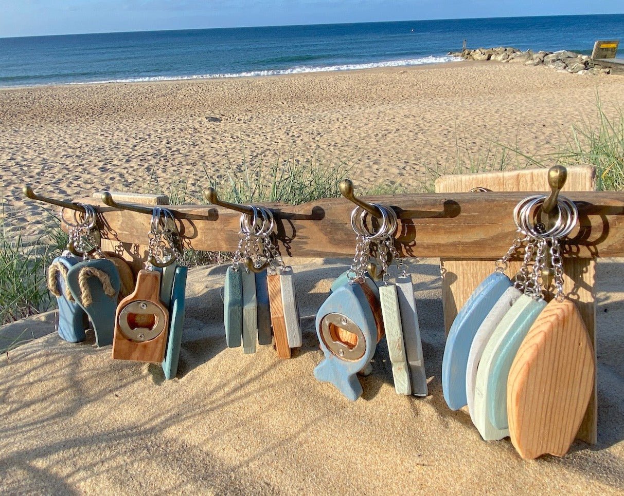 Rustic Wooden Bottle Opener Keyrings - Drift Craft by Jo