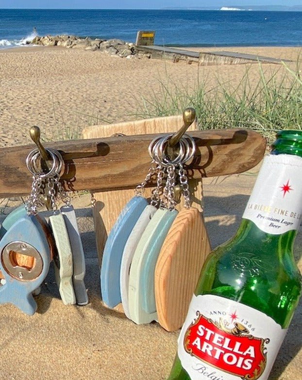 Rustic Wooden Bottle Opener Keyrings - Drift Craft by Jo