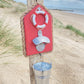 Rustic Wooden Bottle Opener with Bucket - Red, Bouy - Drift Craft by Jo
