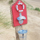 Rustic Wooden Bottle Opener with Bucket - Red, Bouy - Drift Craft by Jo