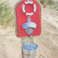 Rustic Wooden Bottle Opener with Bucket - Red, Bouy - Drift Craft by Jo
